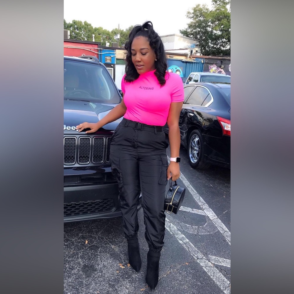 Black Sporty Pants with Side Pockets